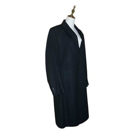 Black Brown 1826 Long Sleeve Gray Overcoat Size 42R Wool Cashmere Blend 3 Button - Picture 5 of 14